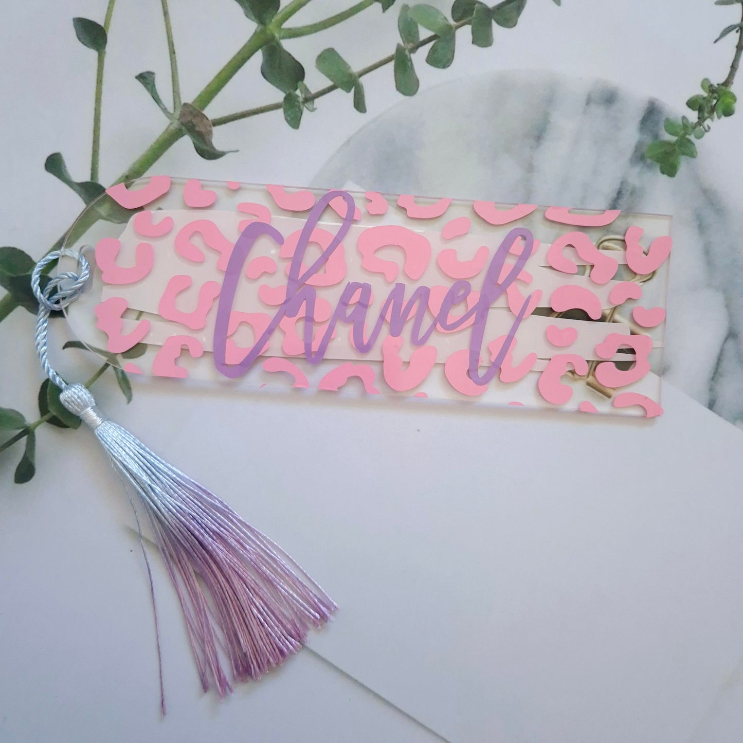 Custom Vinyl Name Book Mark - Pastels